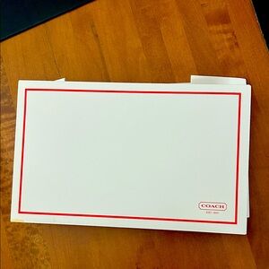 Coach White Box with Red Trim